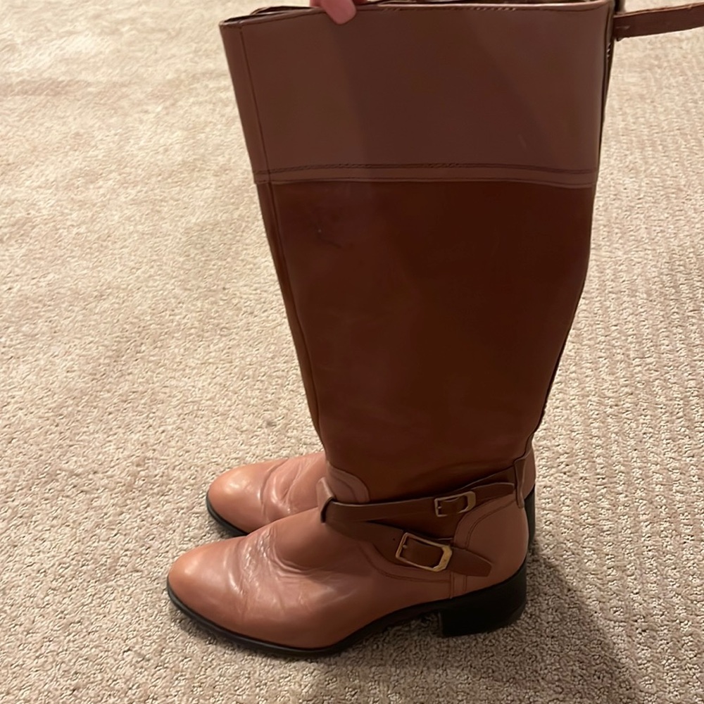 light and medium brown boots! Shin length!